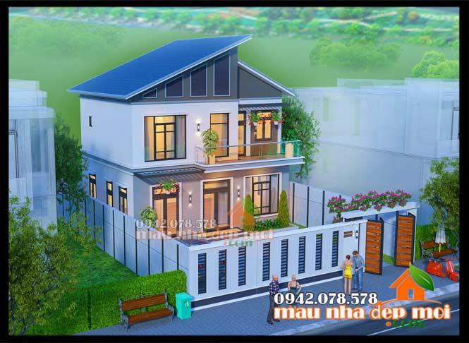 nha-pho-2-tang-mai-lech-100m2